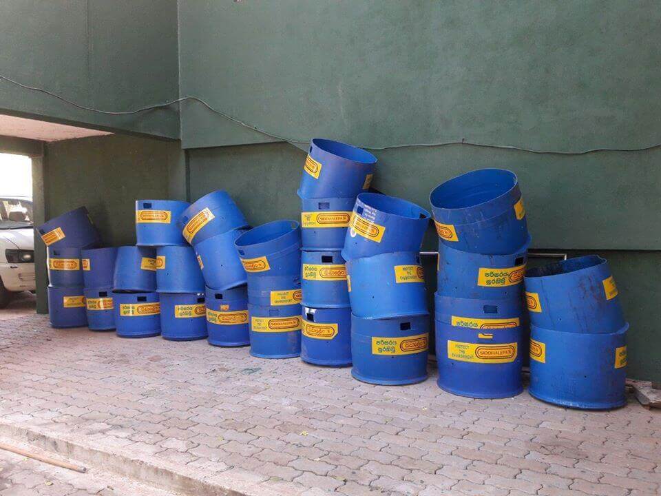Stock of dustbins to distribute