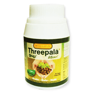 Threepala Capsules (get Ayur Immune Tea pack free) 